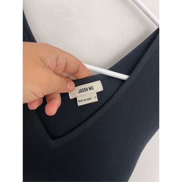 JASON WU Knit Top Tiered Old Money Style Maxi Dress Size Small NWT - Picture 5 of 8